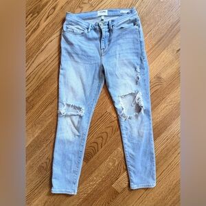 Frame Denim Skinny de Jeanne Crop Light Blue Jeans